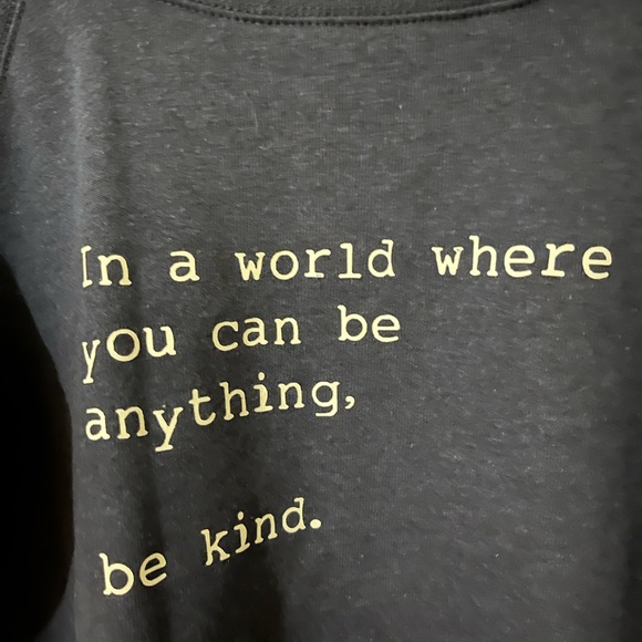 Om & Ah London “Be Kind” Cozy Pullover Black New Womens Size XXL - Picture 3 of 6